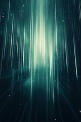 Poster - Vibrant light beams illuminating darkness in an abstract digital art composition