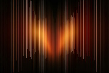 Poster - Colorful abstract sound wave design with vertical lines in warm shades