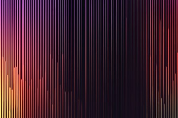Poster - Vibrant gradient lines create an abstract pattern in a modern art display