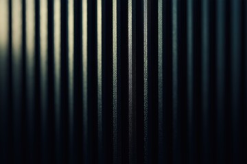 Poster - Vertical lines create a mesmerizing effect in an abstract dark composition