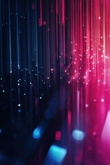 Fototapete - Colorful light particles creating a mesmerizing pattern in a vibrant digital space