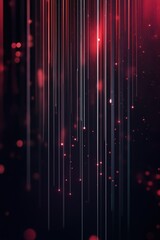 Poster - Abstract red and black background with vertical lines and bokeh effects