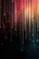 Poster - Colorful light trails create an abstract background with dynamic vertical lines
