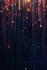 Poster - Beautiful light patterns with shimmering sparks and streaks on a dark background at night