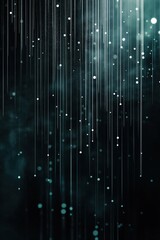Poster - Delicate strands of light create an enchanting atmosphere in a dark setting