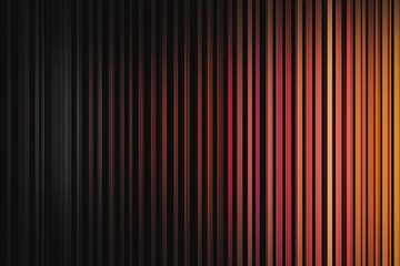 Poster - Striking vertical lines creating a gradient of color from black to orange at sunset