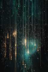 Poster - Floating lights create a mesmerizing effect against a dark backdrop in this digital artwork