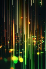 Poster - Colorful abstract lines with glowing lights creating a vibrant background design