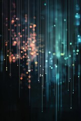 Poster - Abstract lights create a mesmerizing display of color and movement in a dark environment