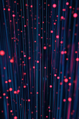 Fototapete - Colorful circles and lines create an abstract design in vibrant red and blue tones