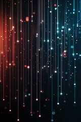 Fototapete - Colorful light trails create a mesmerizing abstract background in digital art