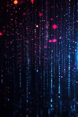 Fototapete - Colorful light patterns create an abstract visual experience in a dark setting