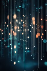 Fototapete - Colorful light trails create a stunning display in a dark, abstract setting at night