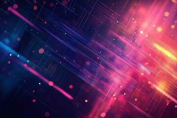 Fototapete - Vibrant abstract design with warm and cool colors creating a dynamic visual experience