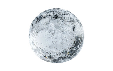 Wall Mural - glossy sphere with bubble texture on transparent background