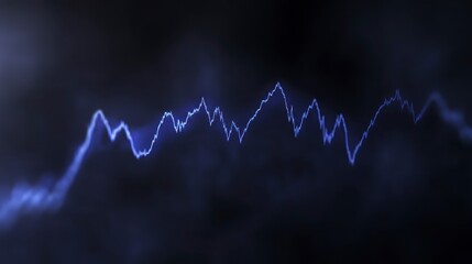 Poster - Abstract Blue Stock Market Graph Financial Data Business Growth Chart Investment Trend
