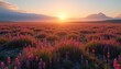 © WasinganAnwar - The expansive arctic tundra stretches out under the never-setting midnight sun, with wildflowers dotting the landscape.