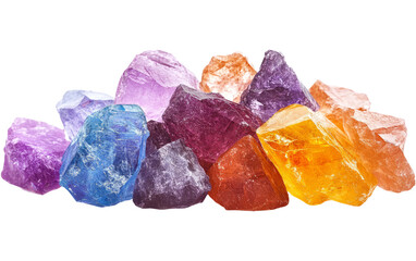 Wall Mural - colorful crystals on transparent background