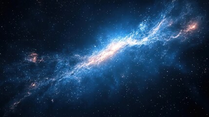 Wall Mural - The cosmic view of the galaxy with a lot of stars and clouds.
