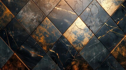 Wall Mural - Cosmic Artwork with Diamond Patterns