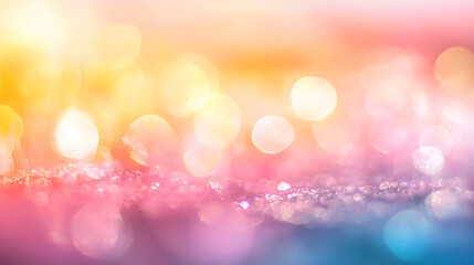 Poster - Bokeh effects in colorful light display abstract art studio setting vibrant environment close-up perspective for visual appeal