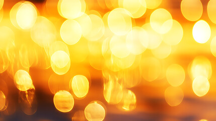 Aufkleber - Golden bokeh lights abstract setting soft focus warm atmosphere art photography dreamy concept