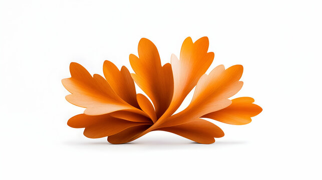 Midjourney Bot APP Today at 437 AM fall oak leaf, on white background, flat to camera make a abstract sculpture after