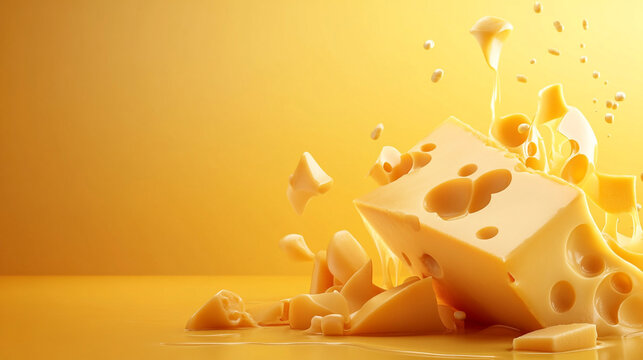 National Cheese Day Social Media Poster Featuring Cheese-Themed Designs and Copyspace for Personalized Messages and Promotion