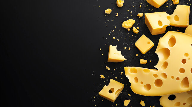 National Cheese Day Social Media Poster Featuring Cheese-Themed Designs and Copyspace for Personalized Messages and Promotion