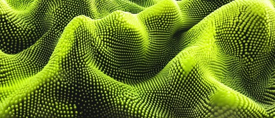 Aufkleber - Abstract green wave-like structure with a textured appearance.