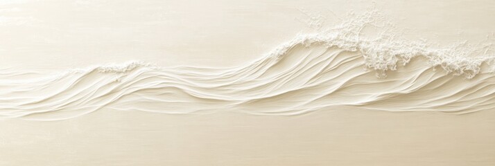 Poster - A textured depiction of ocean waves on a sandy background, evoking calmness and serenity.