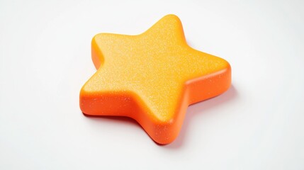 Fototapete - A vibrant orange star-shaped object with a textured surface.