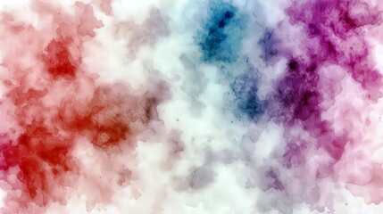 Poster - Abstract color gradient with soft clouds in hues of red, blue, and purple creating a dreamy atmospheric background for creative projects