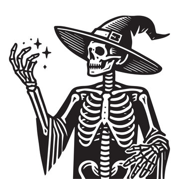 Witch Skeleton vector