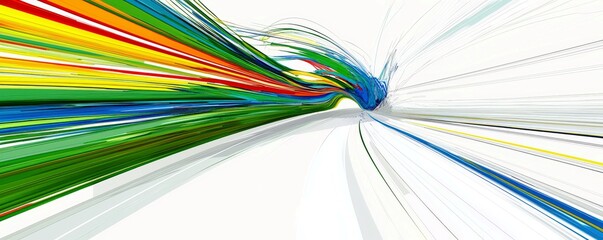 Poster - Vibrant and Dynamic Colorful Lines Representing Speed and Motion in Abstract Art Ideal for Backgrounds or Creative Projects