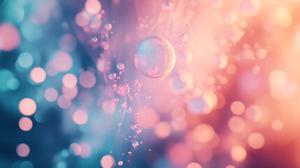 Aufkleber - Bokeh water droplets nature scene abstract photography blurred background close-up view artistic concept