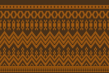 Ikat ethnic geometric abstract embroidery oriental traditional knitted pattern. Native geometry decorative design for fabric, wallpaper, background, interior, decoration, texture, border decor, print