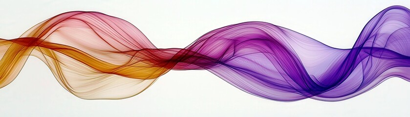 Poster - Colorful flowing waves creating a smooth abstract background in pink, orange, purple, and white hues