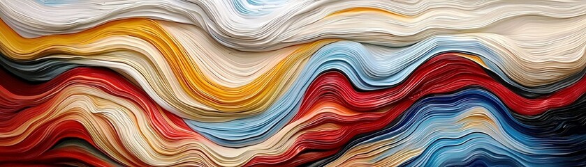 Poster - Textured Waves of Color in Flowing Abstract Design Representing Vibrant Energy and Artistic Expression