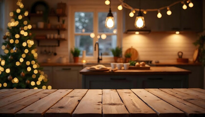 Wall Mural - christmas tree in the kitchen