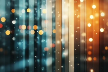 Poster - This image features vibrant bokeh lights overlaid on vertical lines, creating a dynamic, colorful abstract design with a sense of movement and light play.