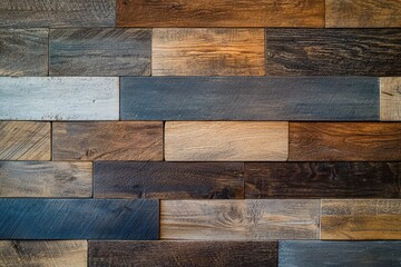 Wall Mural - Top View of Smooth Wooden Background