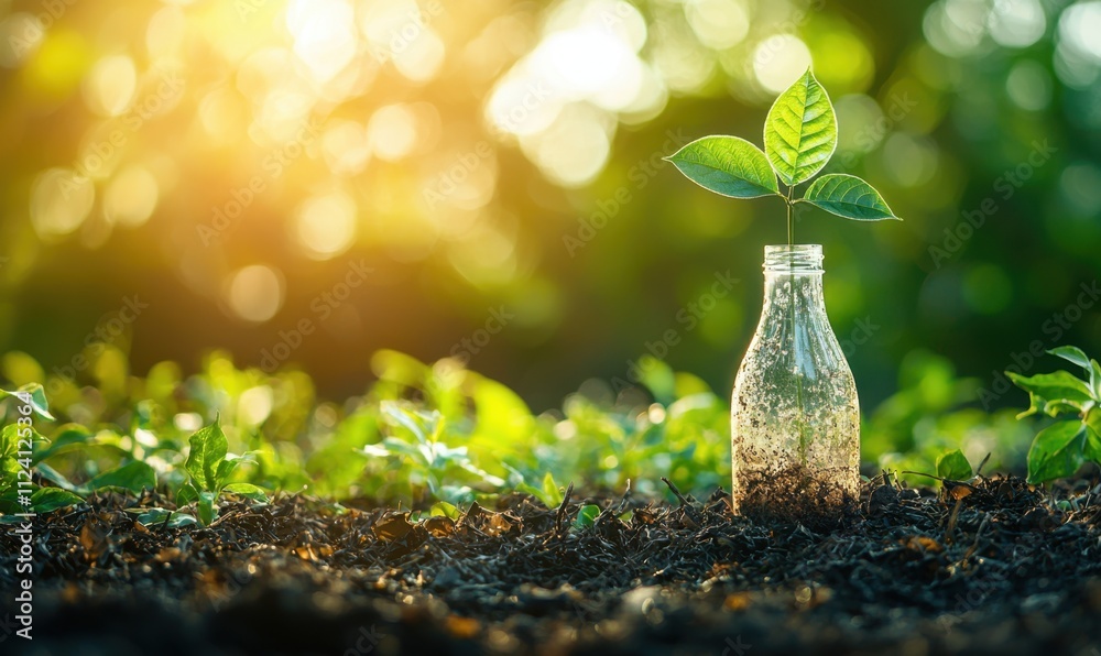 Bioplastics production process nature sustainability growth Stock Photo ...