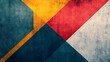 © Ruqqq - Abstract geometric background with grunge texture in red, blue, yellow, and white.