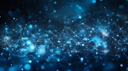 Abstract blue network connection background. (1)