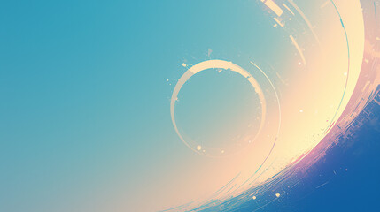 Wall Mural - dynamic splash in a celestial sphere, where vivid colors burst against a serene blue background