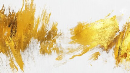 Poster - Dynamic golden brushstrokes abstract art digital canvas visual design contemporary environment artistic perspective creativity unleashed