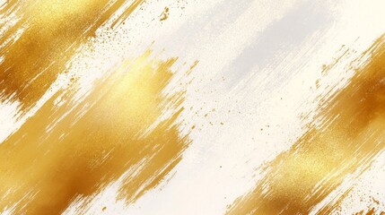 Poster - Dynamic gold brush stroke art digital creation abstract background modern aesthetic artistic expression visual design for impact
