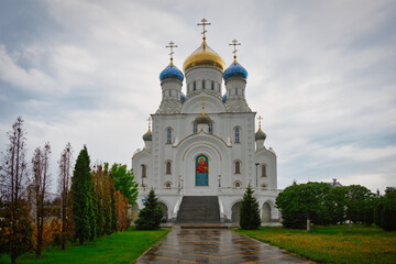 Wall Mural - Vladimir Cathedral in Liski town on a rainy day