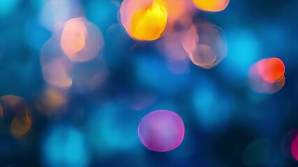 Poster - Abstract Blue Bokeh Background 
